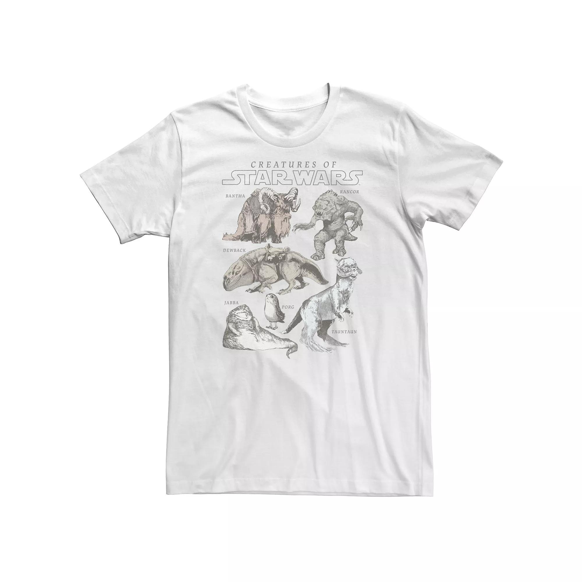 Big & Tall Star Wars Creatures Of Star Wars Information Chart Tee, Men's,  Product Image