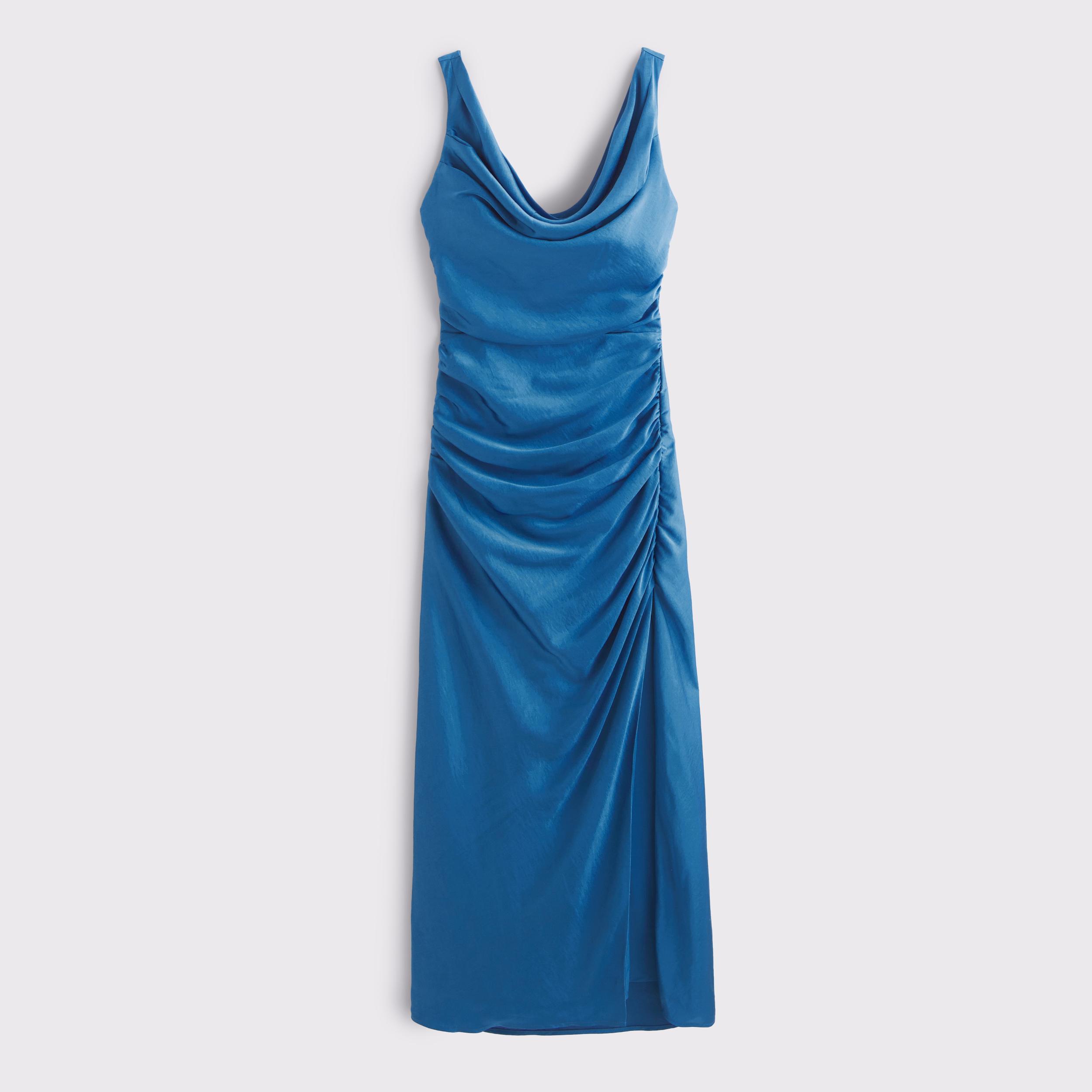 Cowl Neck Draped Maxi Dress Product Image