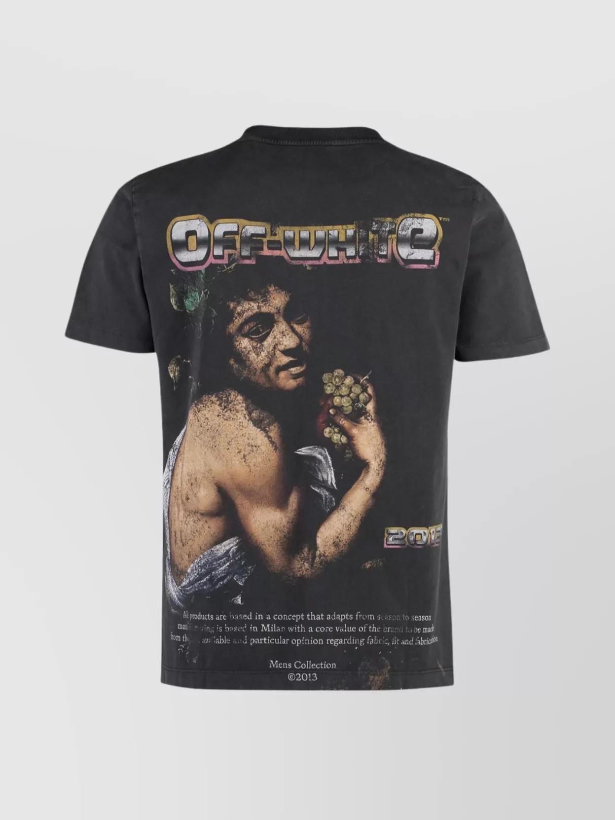 OFF-WHITE Off White™ Black Crew Neck T Shirt With Print Product Image