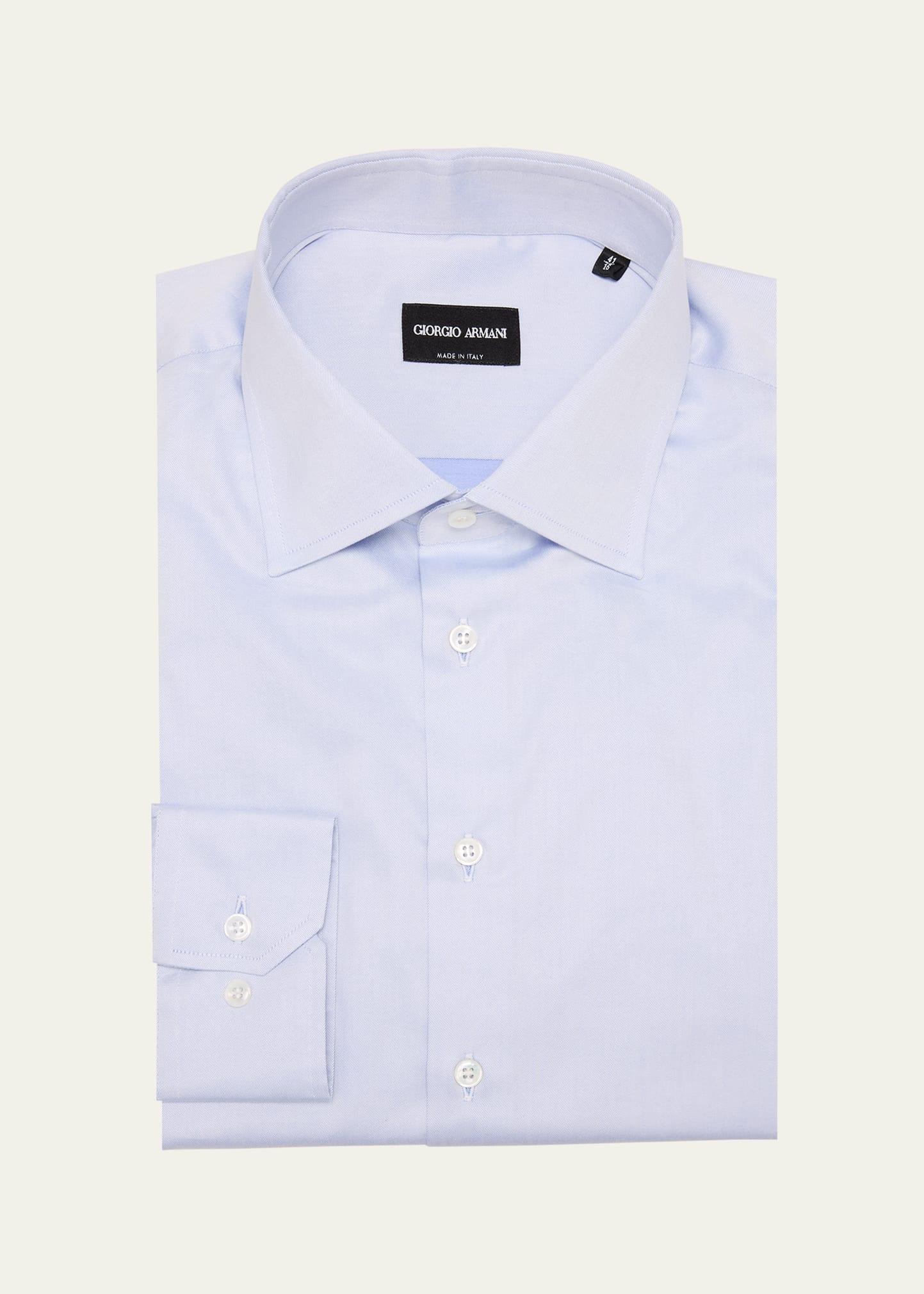 Mens Solid Cotton Dress Shirt Product Image
