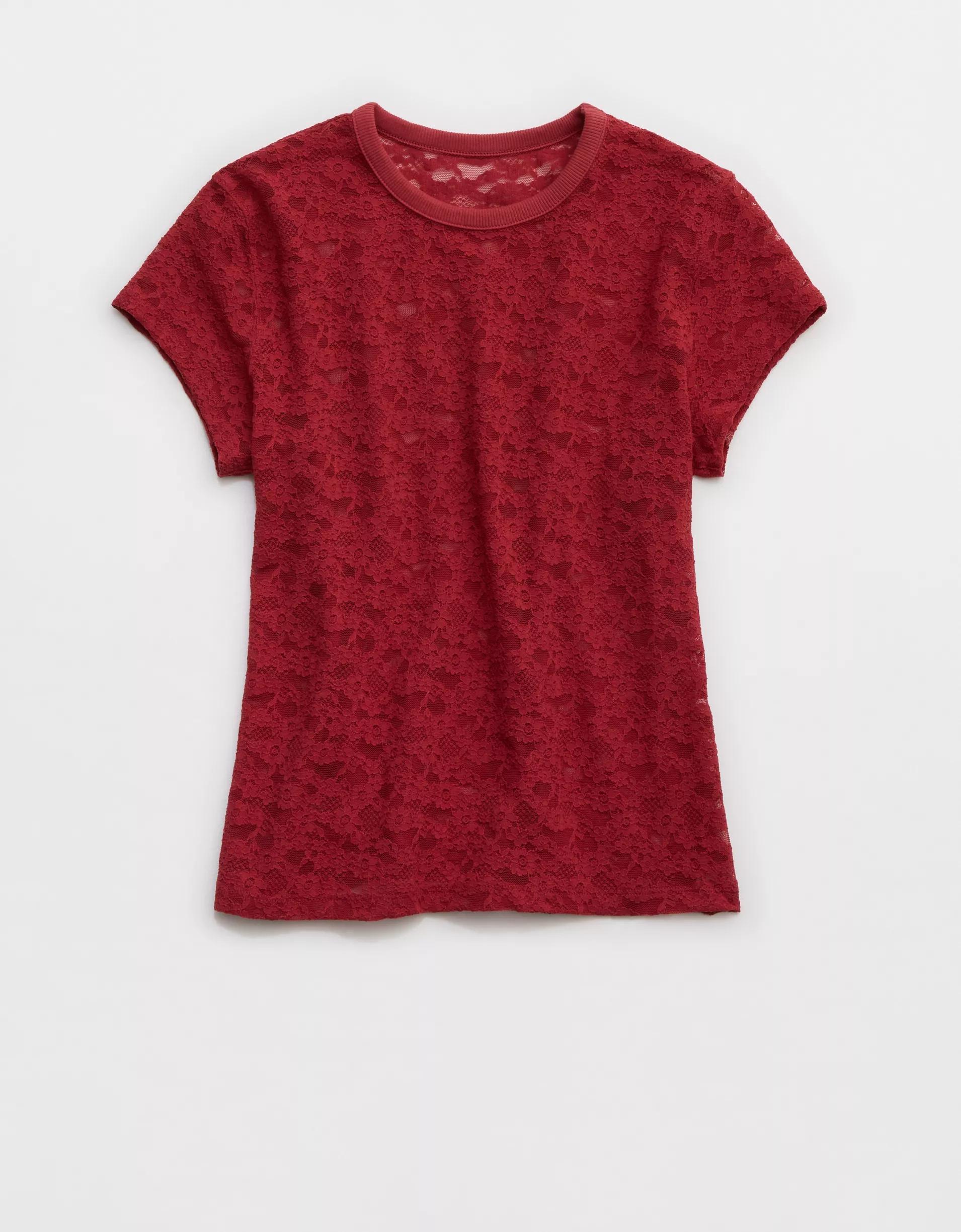 Aerie Lace Vintage T-Shirt Product Image