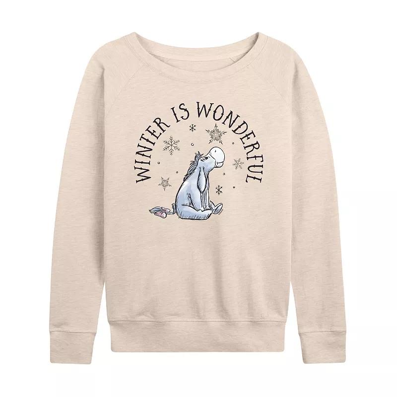 DIsney's Winnie The Pooh Eeyore Women's Winter Is Wonderful French Terry Long Sleeve Tee,  Product Image