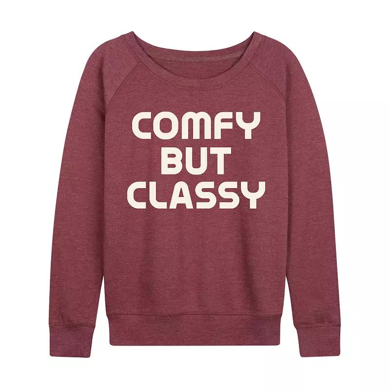 Women's Comfy But Classy French Terry Long Sleeve Tee, Girl's,  Product Image