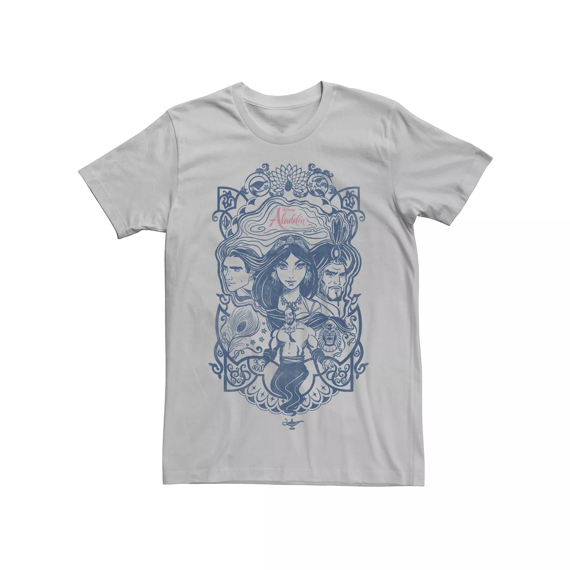 Disney's Aladdin Men's Jasmine, Jafar & Genie Graphic Tee,  Product Image