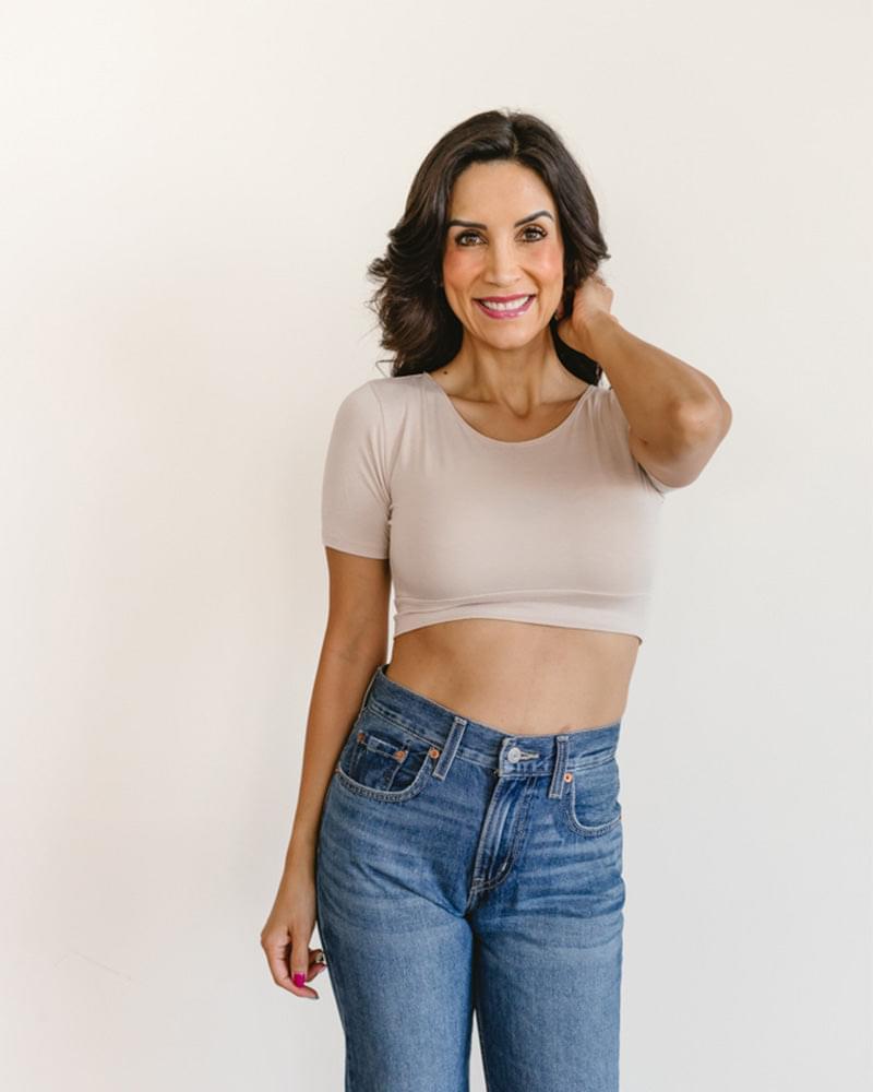 HALFTEE Layering Fashions Classic Boyfriend Halftee Female Product Image