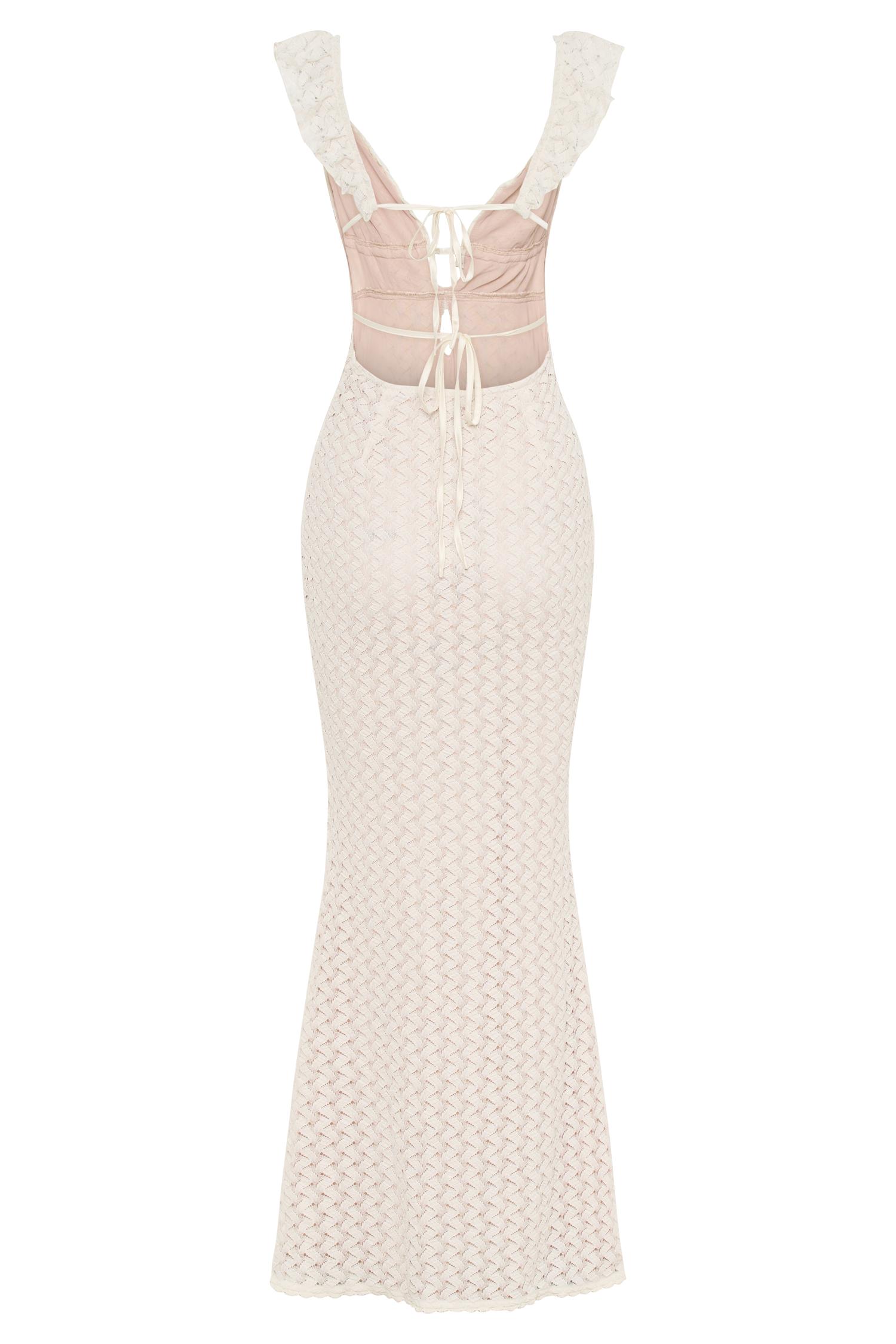 Ezra Lace Maxi Dress - Ivory Product Image