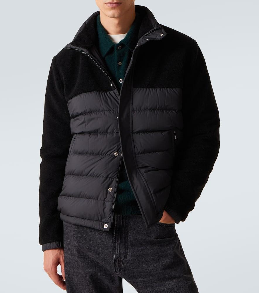 MONCLER Mistral Mixed Media Down Puffer Jacket In Animal Print Product Image