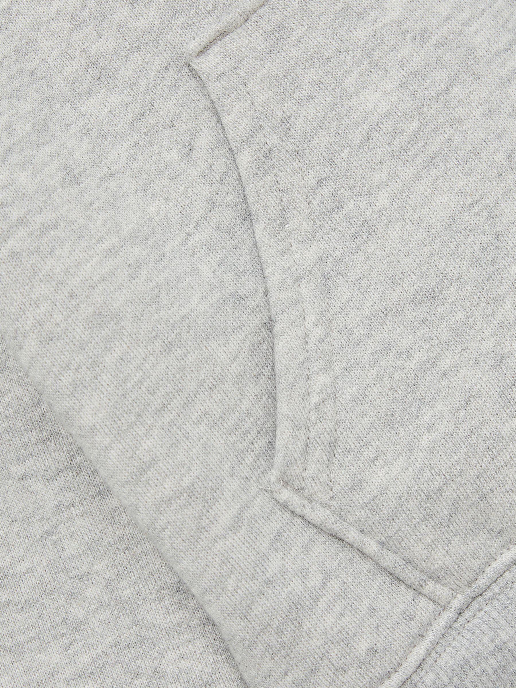 Good American Cropped Zip Hoodie in Heather Grey Product Image