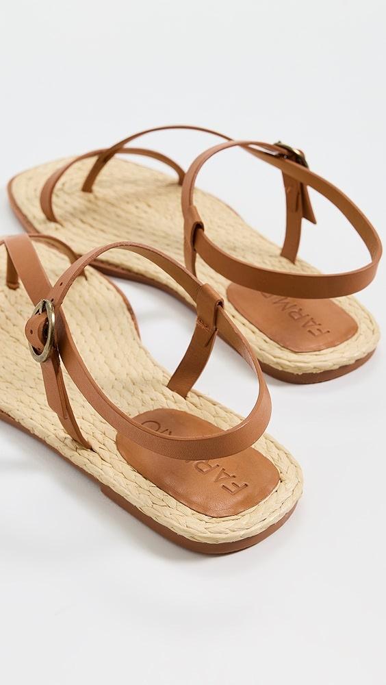 FARM Rio Camel Cross Strap Sandals | Shopbop Product Image