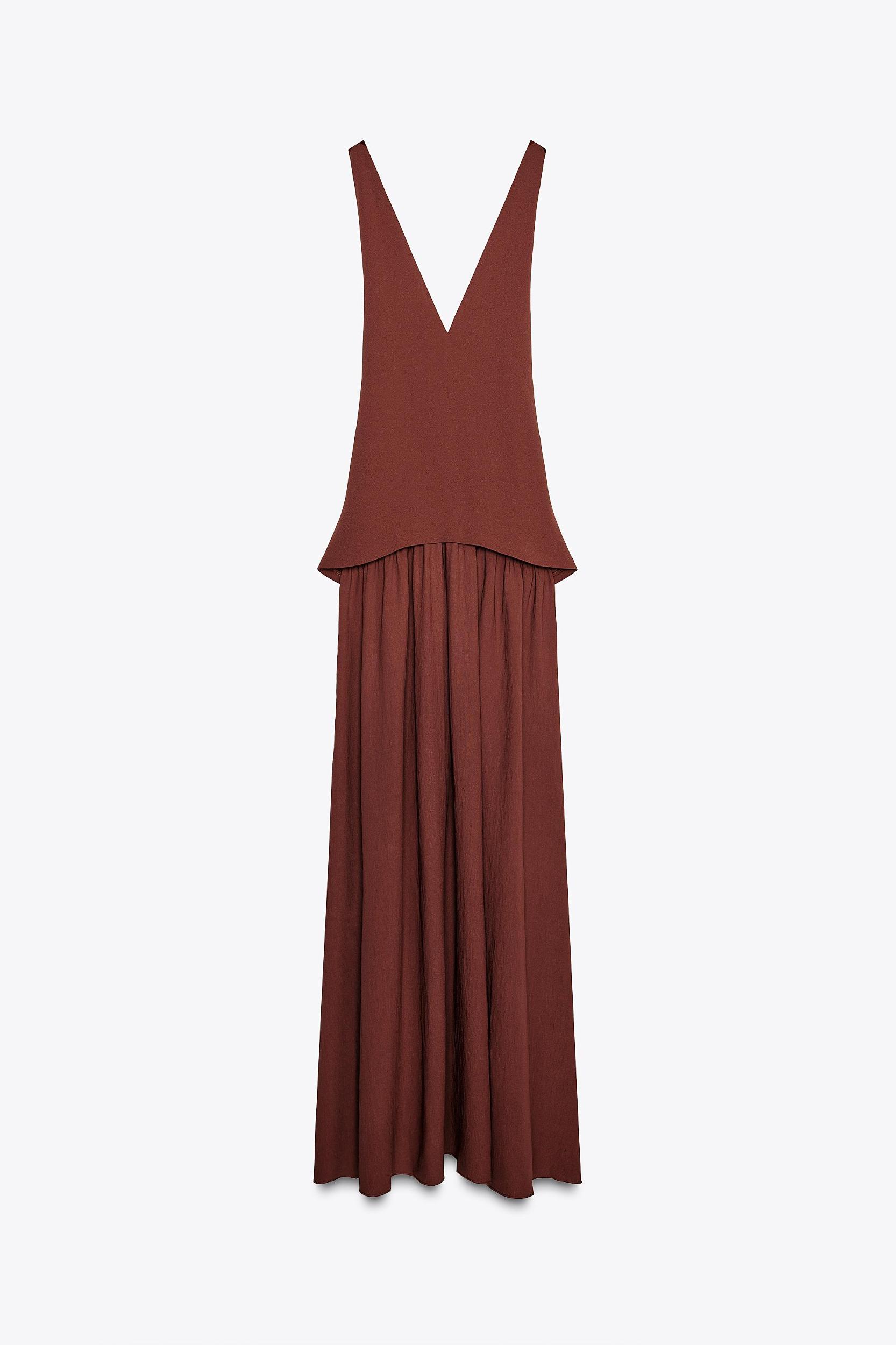 CONTRASTING MIDI DRESS Product Image