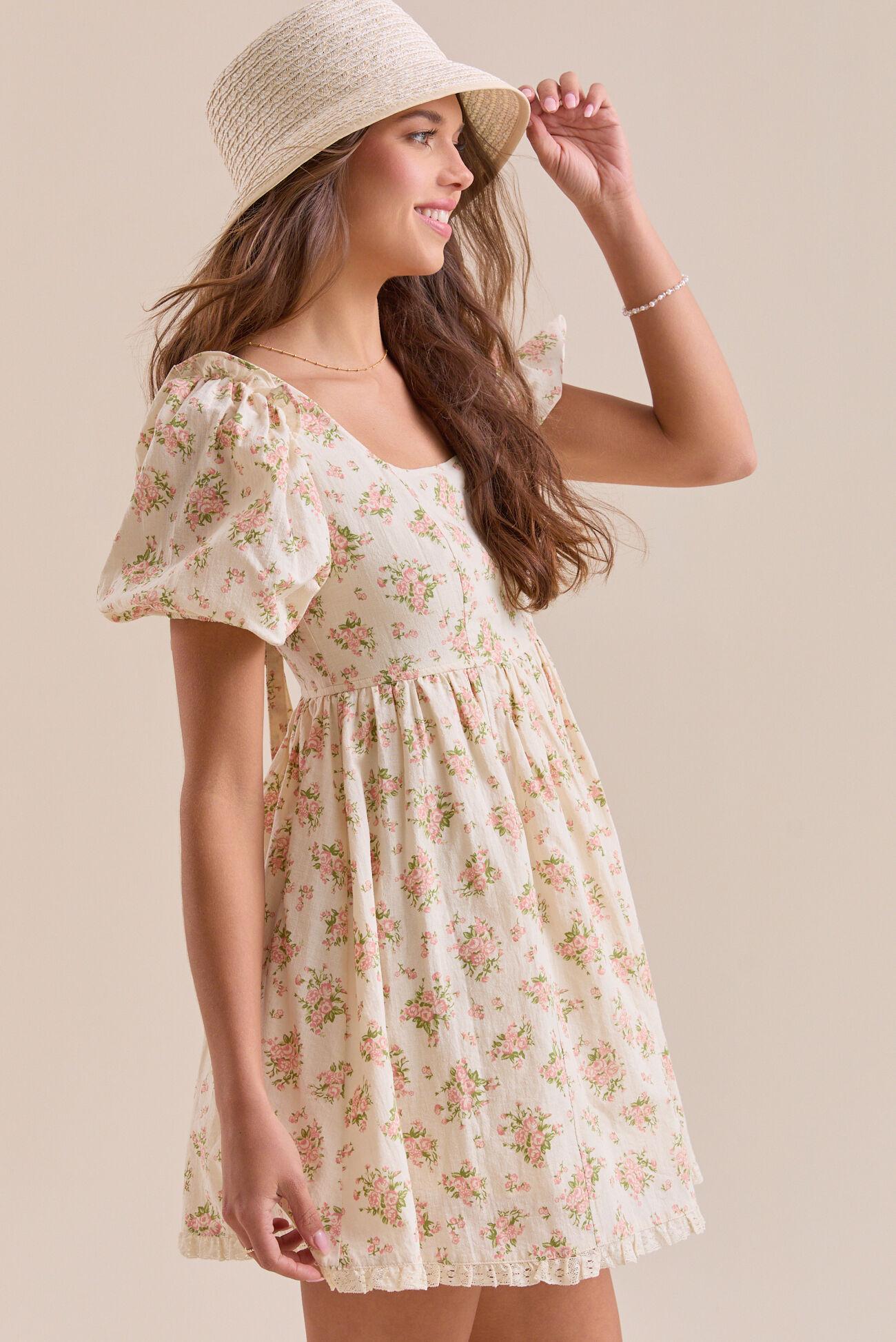 Lily Floral Mini Dress Product Image