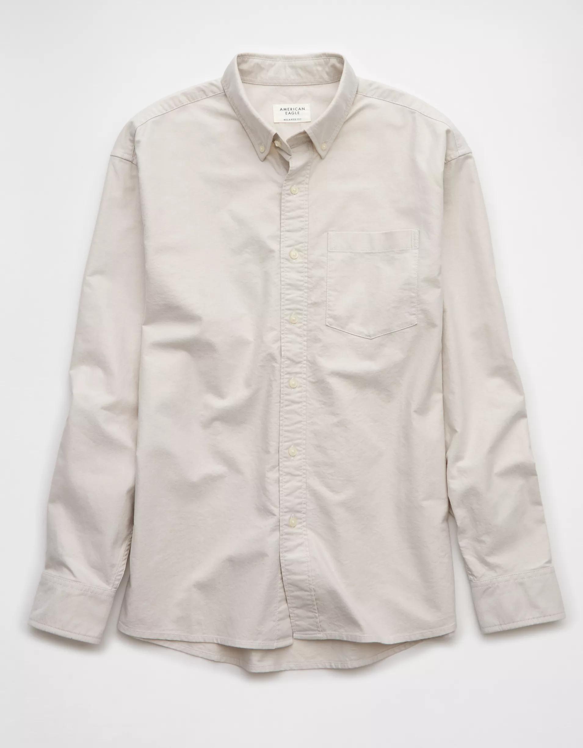 AE Everyday Relaxed Oxford Button-Up Shirt Product Image