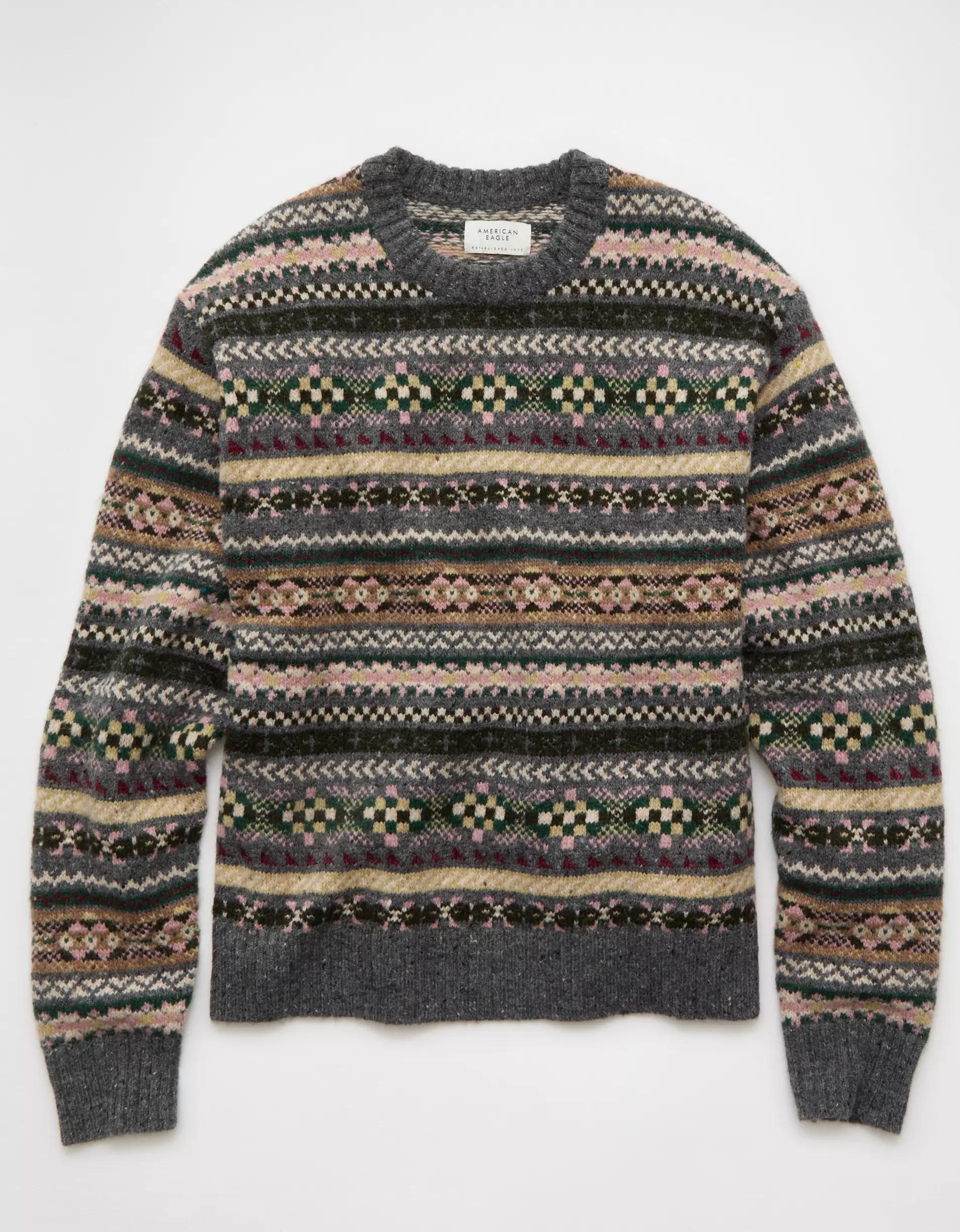 AE Cozy Cabin Fairisle Sweater Product Image