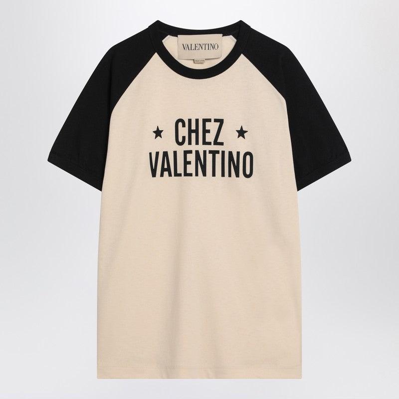 VALENTINO Chez Logo T-shirt In Neutral Product Image