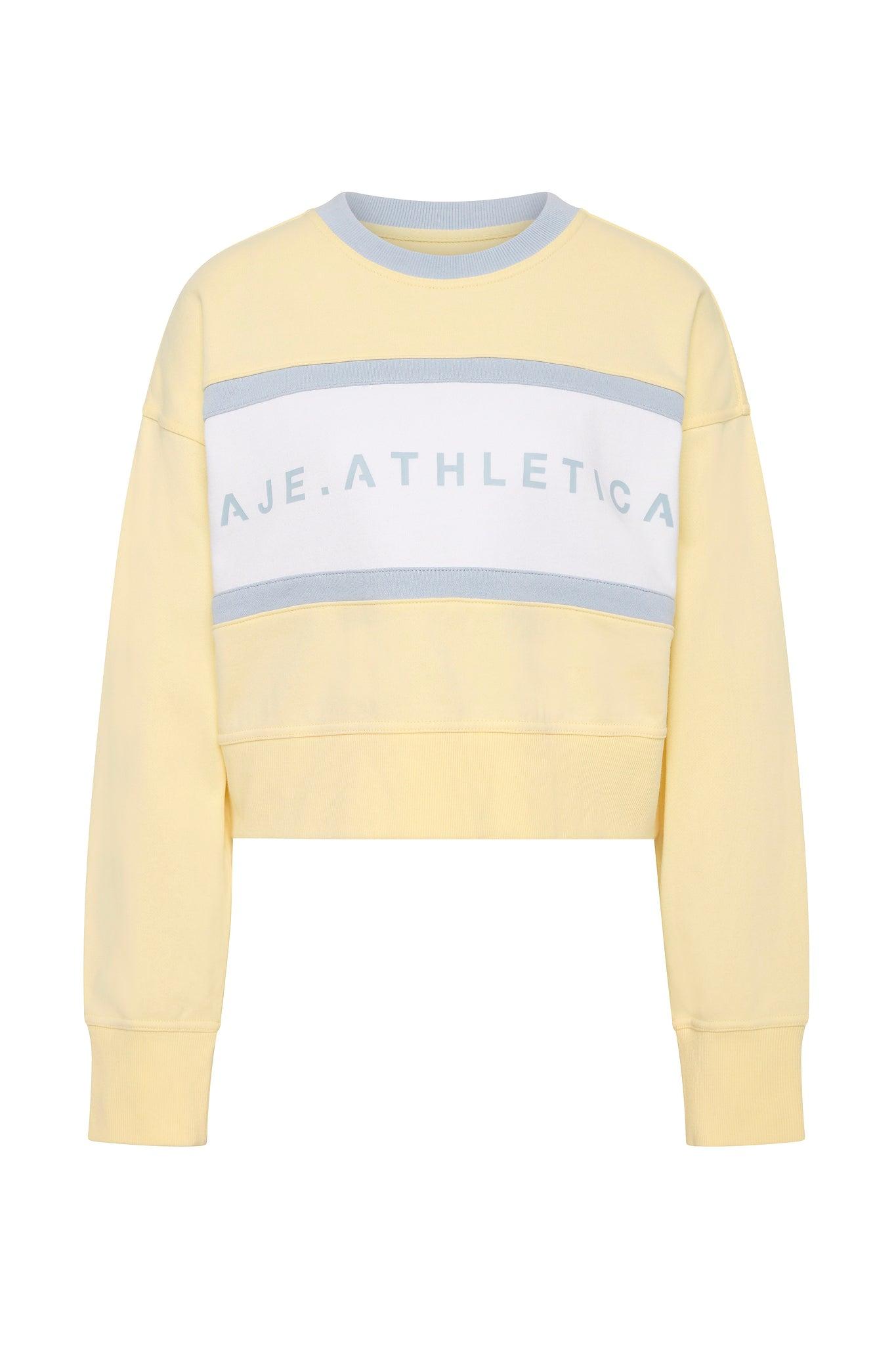 Cropped Logo Crew Jumper 401-LEMON / 4 Product Image
