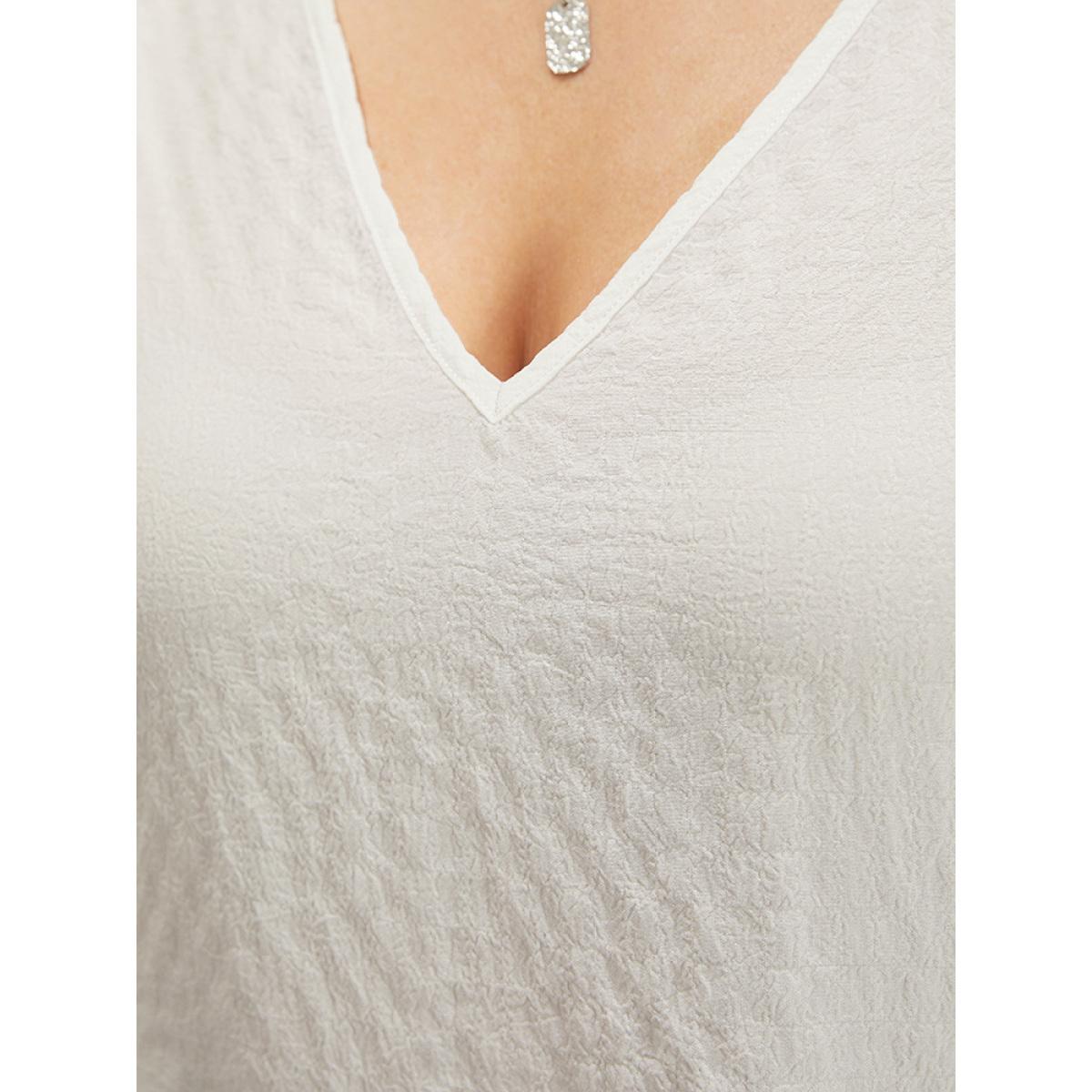 Plus Size Water Drop Print Patchwork Ruffle Cap Sleeve Pocket Dress DarkBlue Women Elegant Contrast V-neck Cap Sleeve Curvy Knee Dress BloomChic 14-16/1X Product Image