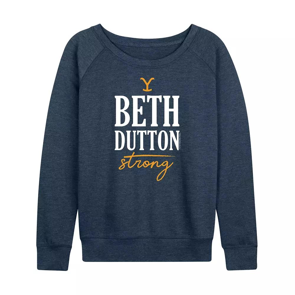 Women's Yellowstone Beth Dutton Strong French Terry Long Sleeve Tee, Girl's,  Product Image