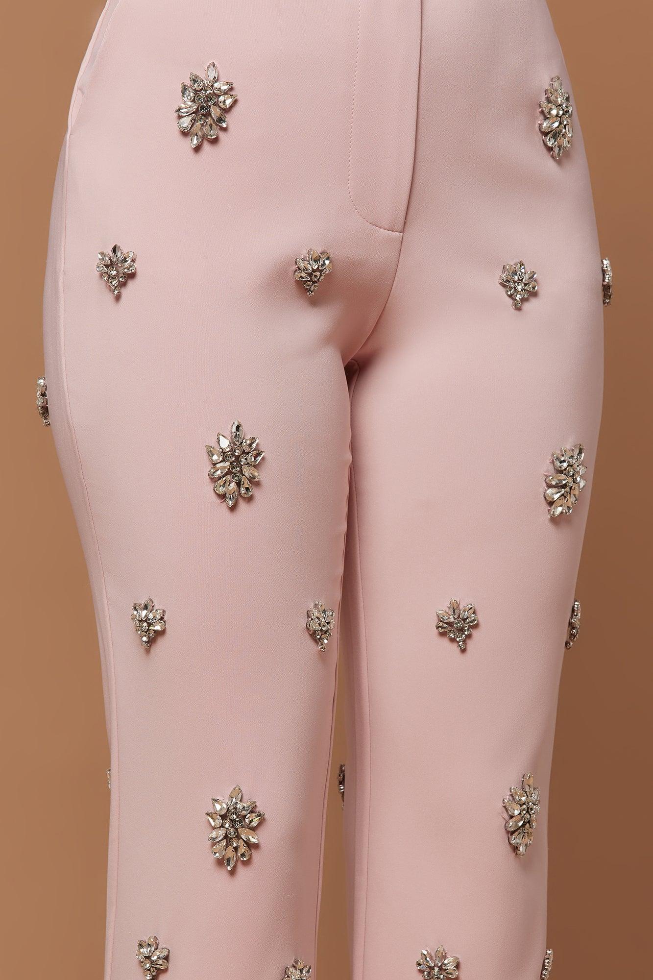 Verona Embellished Pant - Rose Product Image