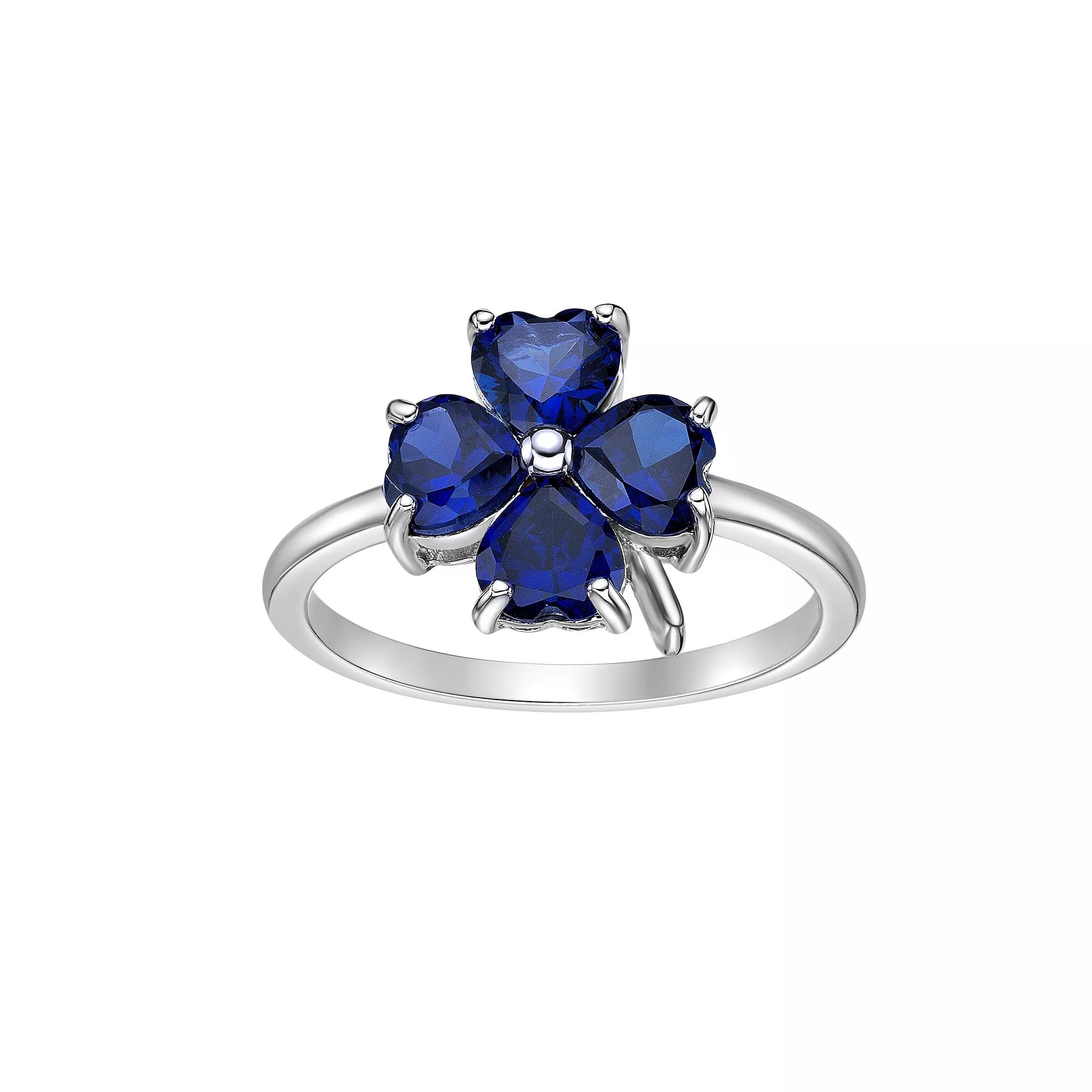 Gemminded Sterling Silver Lab-Created Sapphire Ring, Women's, Size: 5, Sterling Cr Blue Product Image