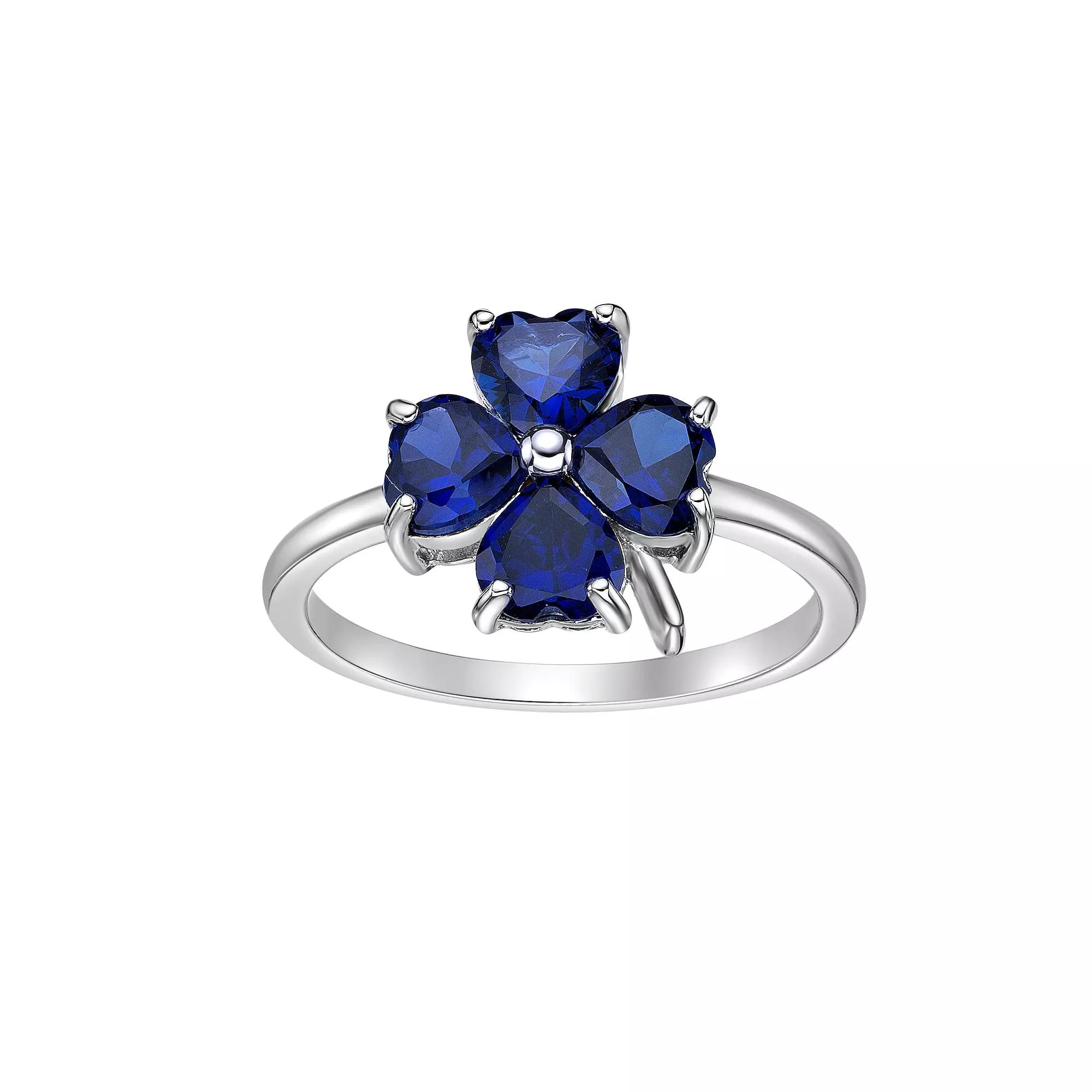 Gemminded Sterling Silver Lab-Created Sapphire Ring, Women's, Size: 5, Sterling Cr Blue Product Image