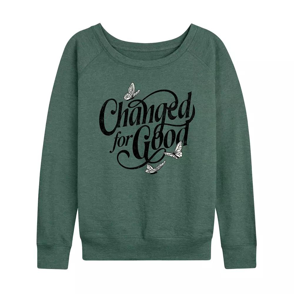 Women's Changed For Good Butterflies French Terry Long Sleeve Tee,  Product Image