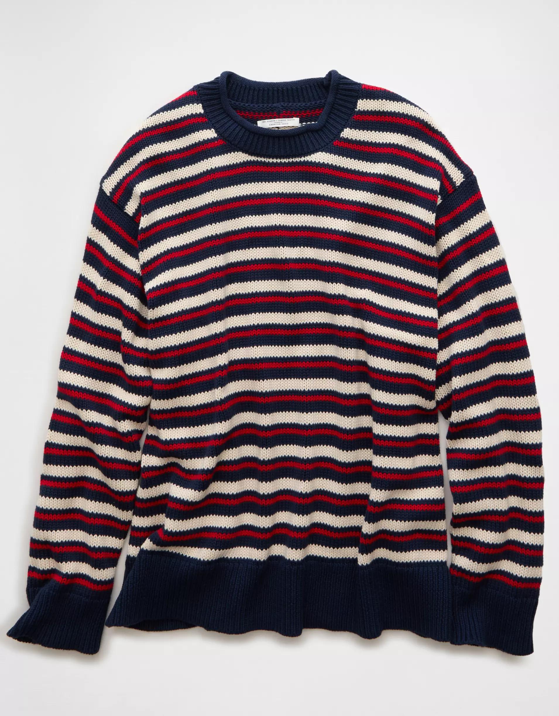 AE x The Summer I Turned Pretty Oversized Striped Sweater Product Image