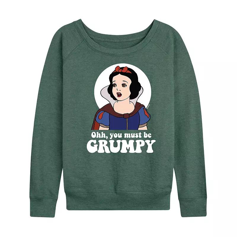 Disney's Snow White and the Seven Dwarfs Women's Grumpy French Terry Long Sleeve Tee, Girl's,  Product Image