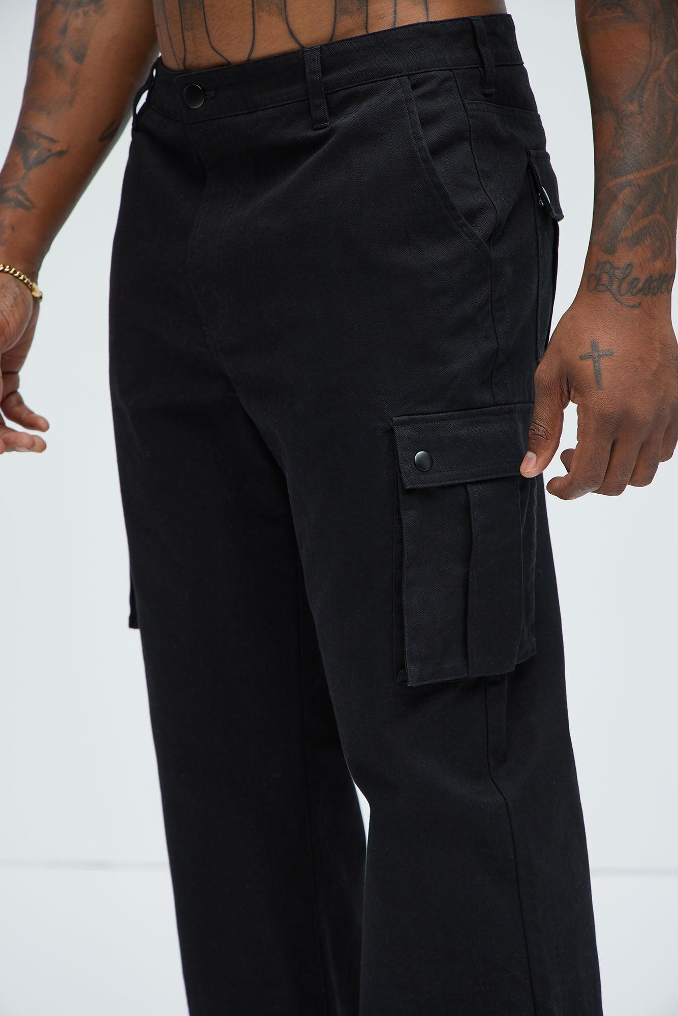 Berry Straight Cargo Pants - Black Product Image