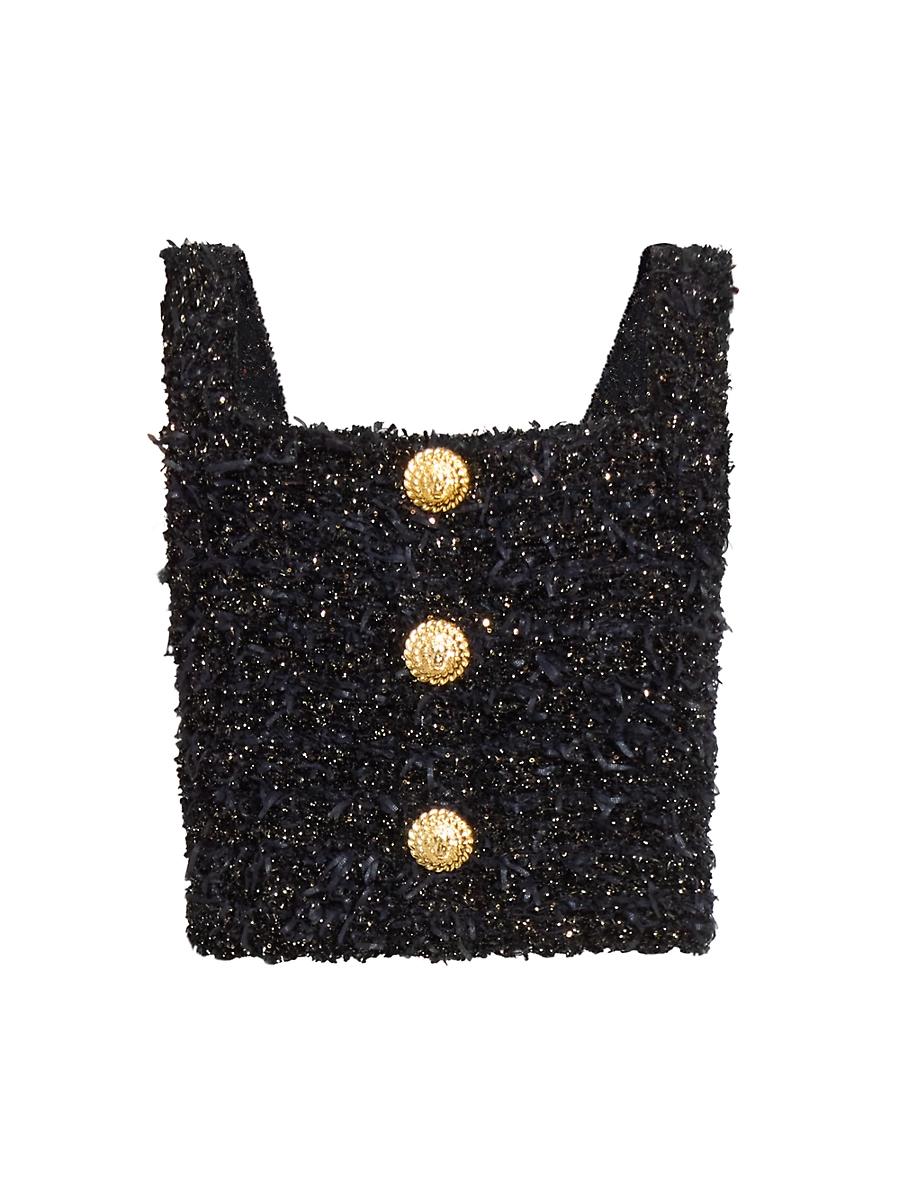 Womens Tweed Crop Top Product Image