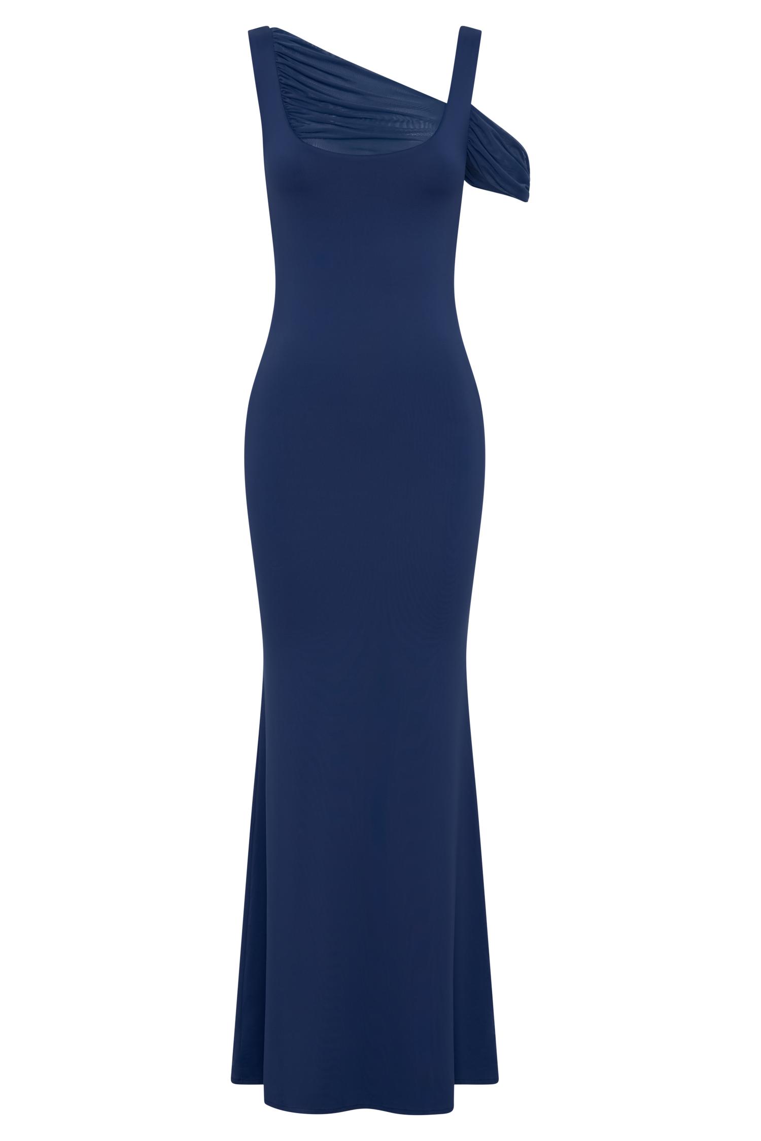 Janette Recycled Nylon And Mesh Sleeveless Maxi Dress - Navy Product Image