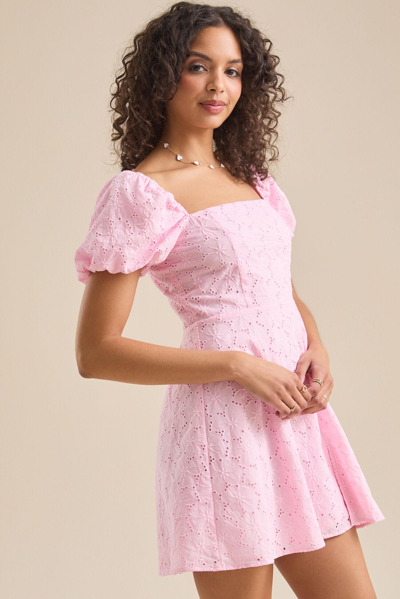 Josie Eyelet Mini Dress Product Image