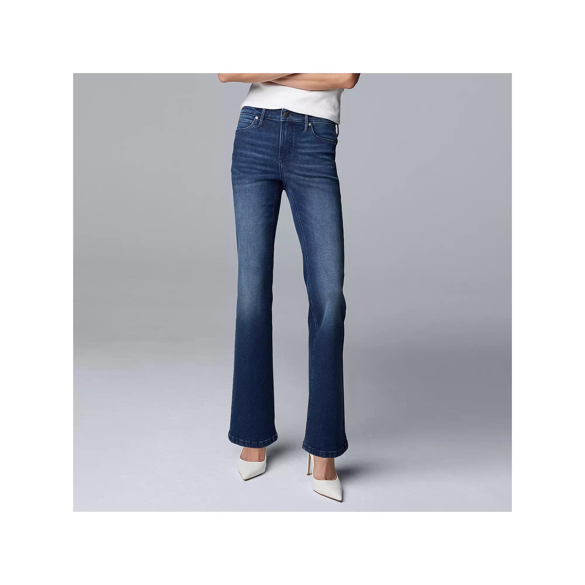 Women's Simply Vera Vera Wang Stretch Bootcut Jeans, Size: 4, Glassgow Product Image