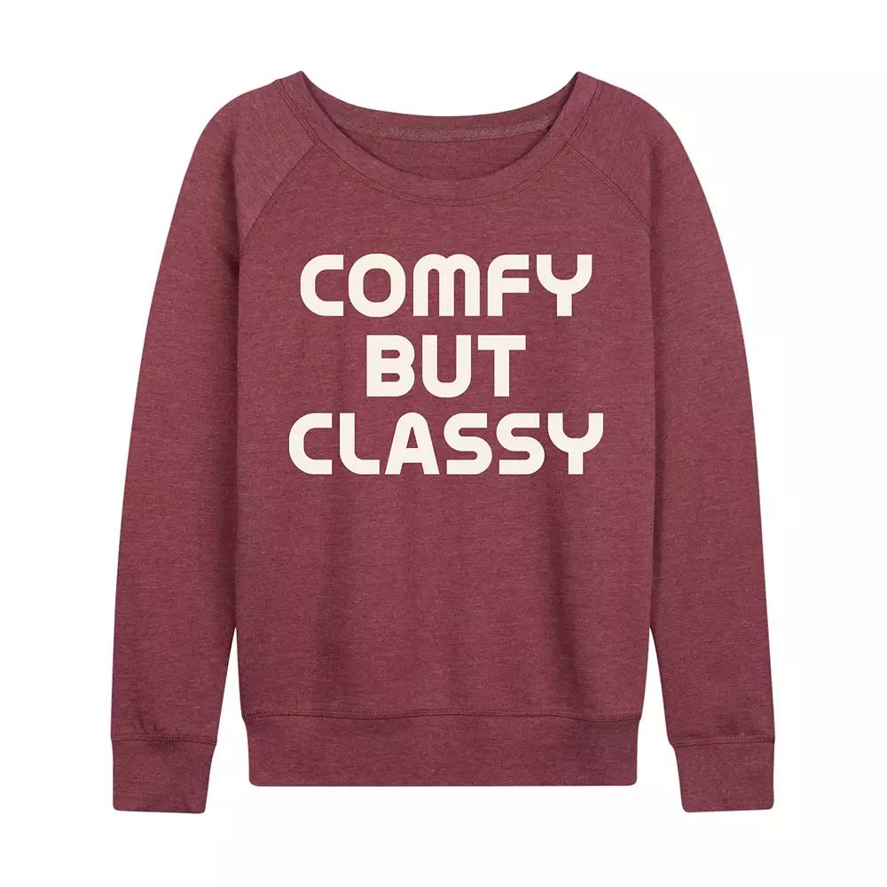 Women's Comfy But Classy French Terry Long Sleeve Tee, Girl's,  Product Image