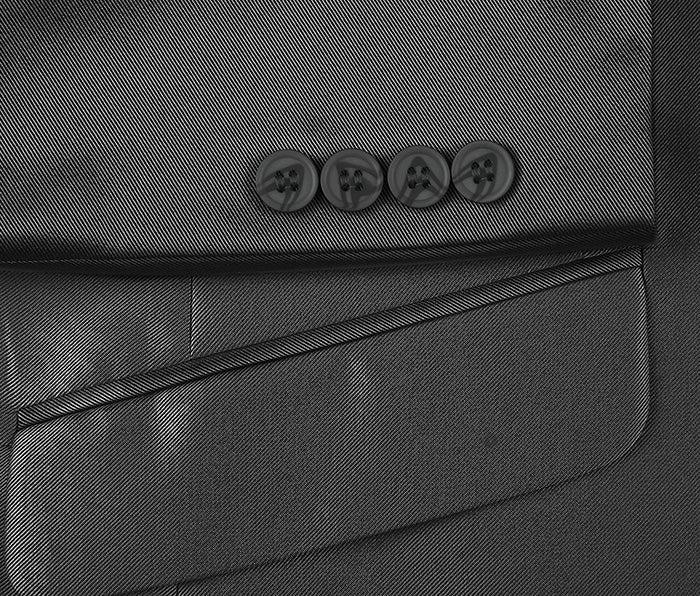 Black Slim Fit Sharkskin Italian Styled 2 Piece Suit Product Image