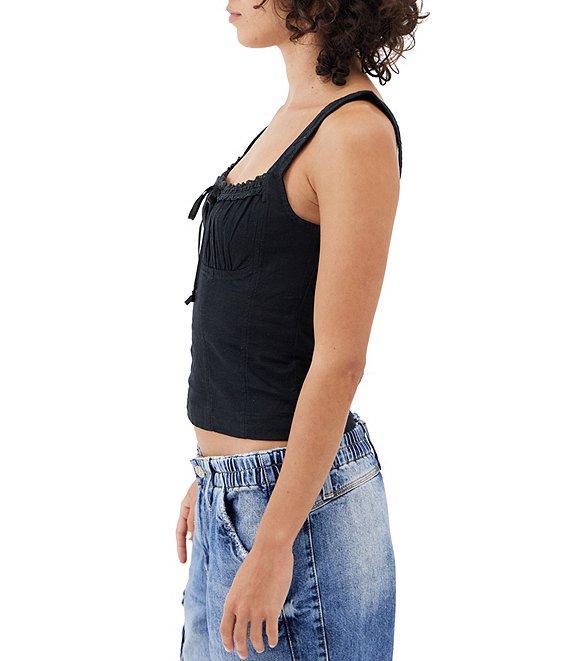 BDG Urban Outfitters Sleeveless Linen-Blend Camisole Top Product Image