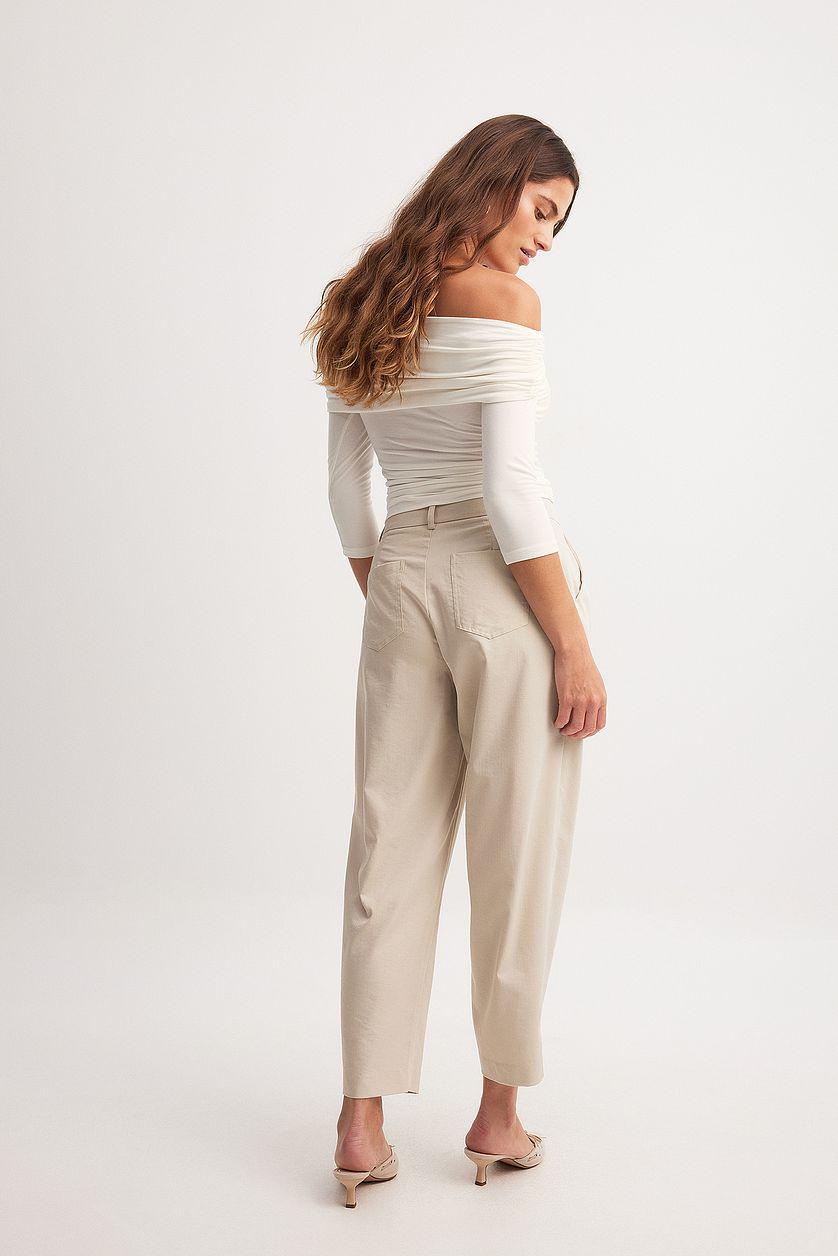 High Waist Barrel Leg Pants Product Image