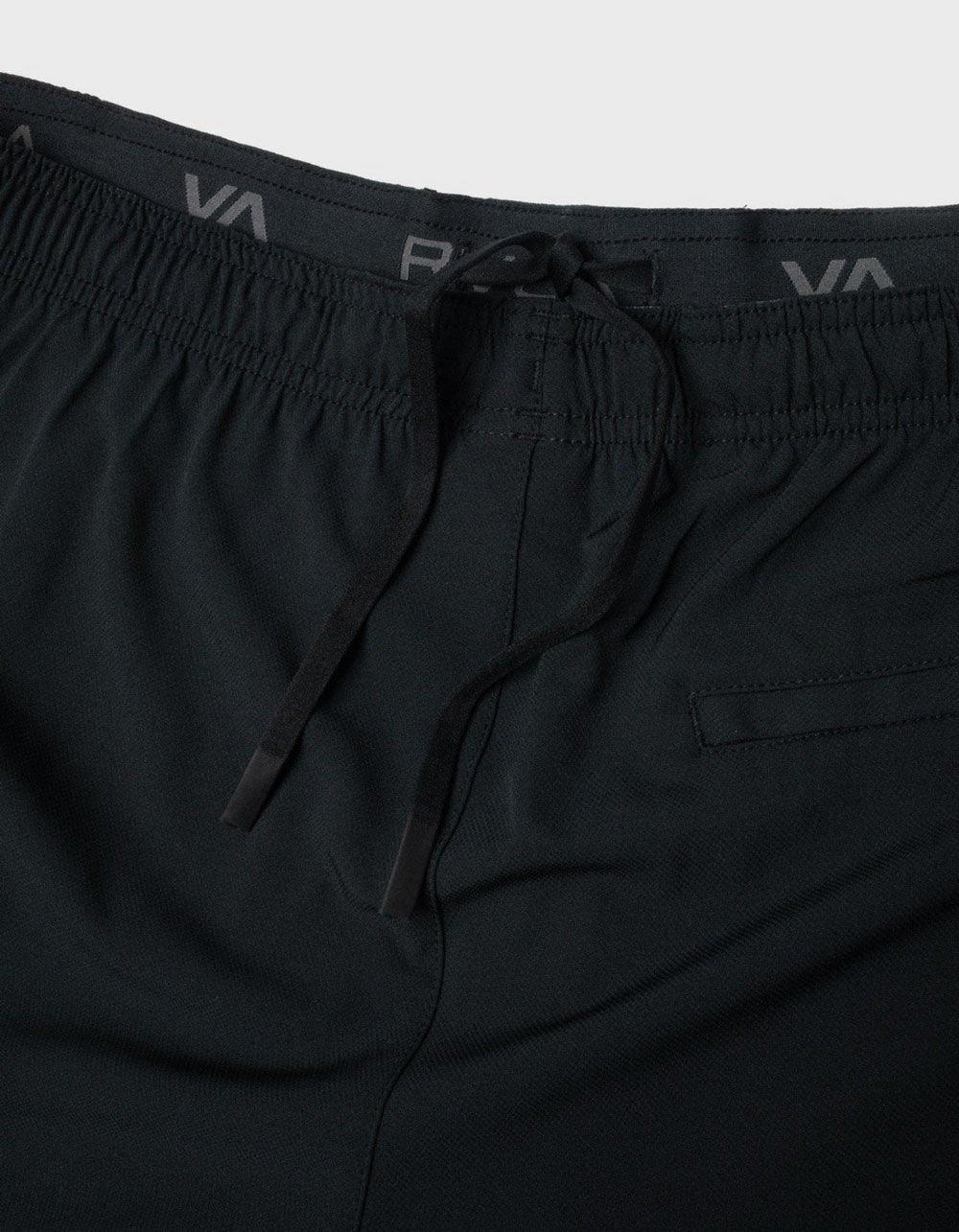 RVCA Yogger Stretch Mens 17" Athletic Shorts - BLK/BLK Product Image