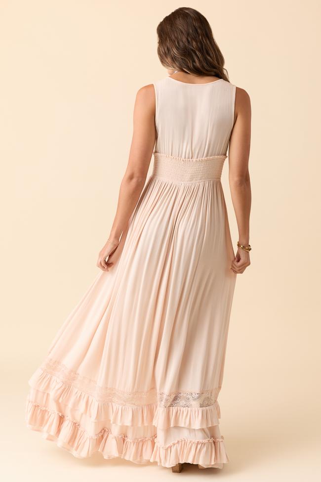 Lucky To Have You Taupe Sleeveless Maxi Dress FINAL SALE Product Image