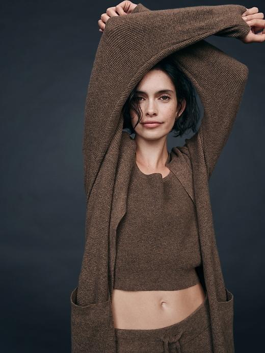 CashSoft Waffle PJ Cropped Tank Top Product Image