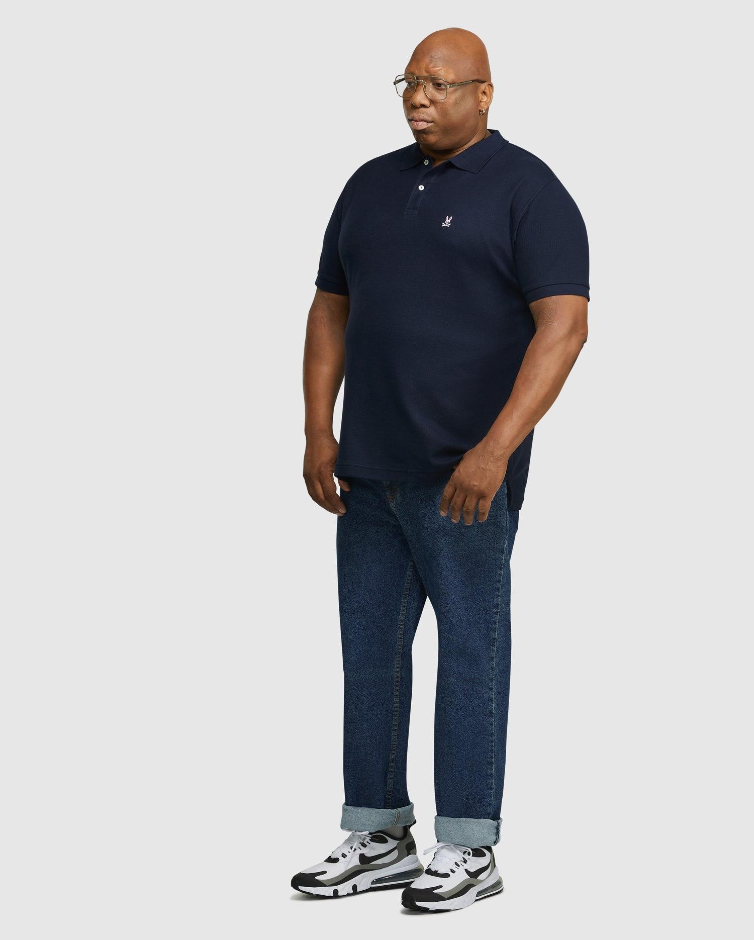 MENS BIG AND TALL CLASSIC PIQUE POLO SHIRT - B9K001ARPC Male Product Image