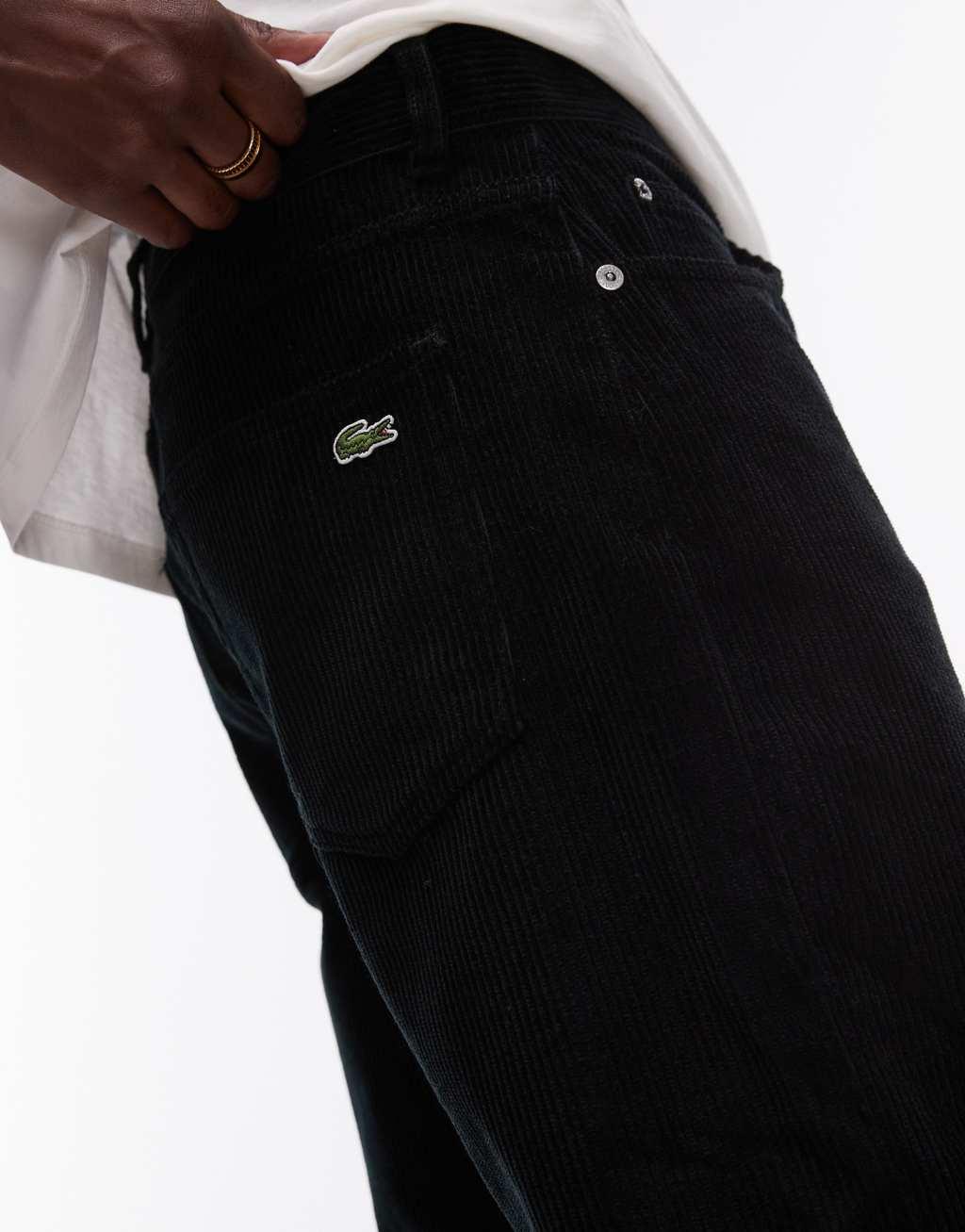 Lacoste cord pants in black  Product Image