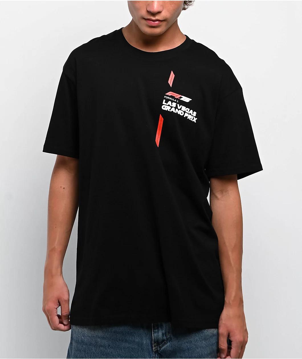 Formula 1 Las Vegas Grand Prix Block Black T-Shirt Product Image