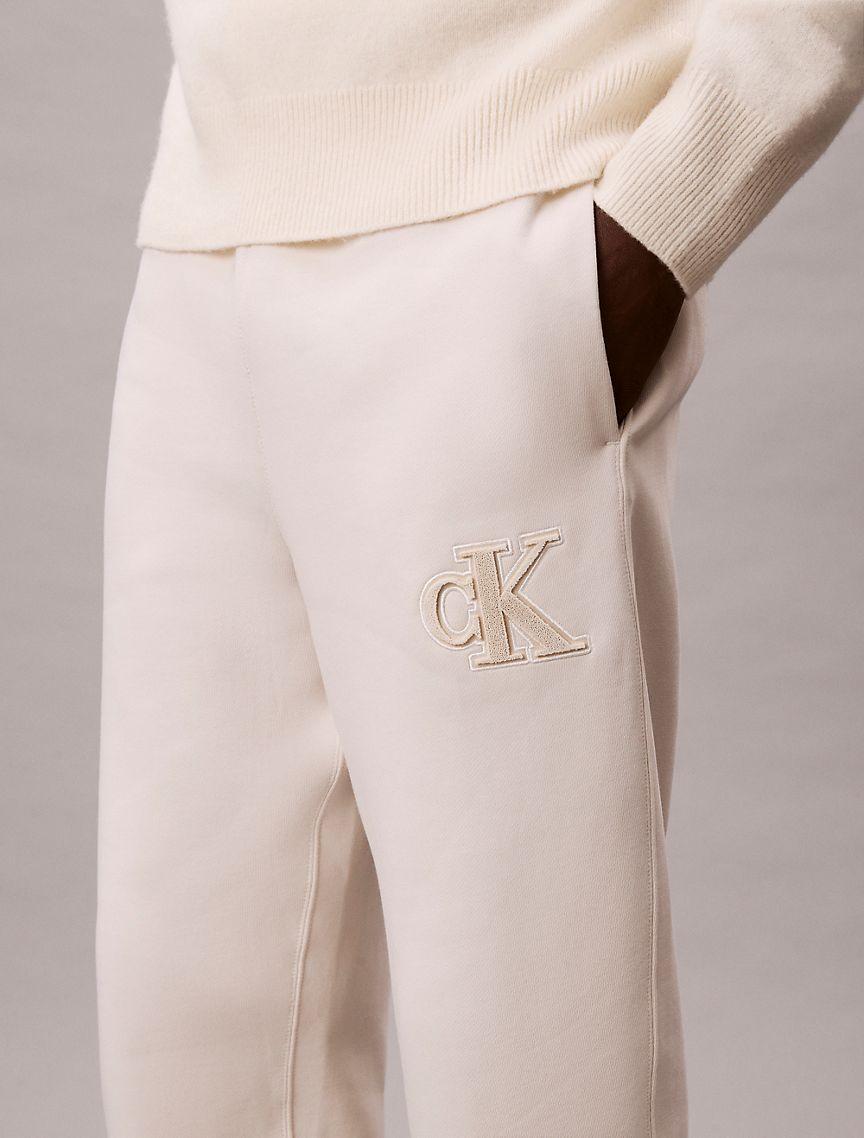 Fleece Monogram Patch Joggers Product Image