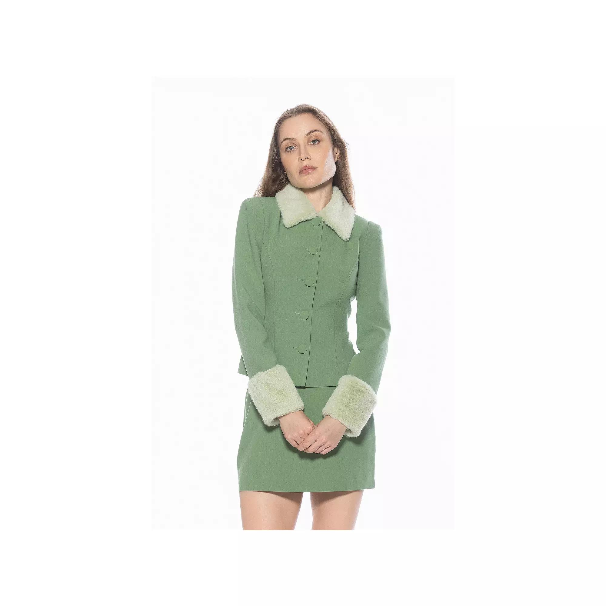 Women's ALEXIA ADMOR Faux Fur Collar & Sleeve Jacket,  Product Image