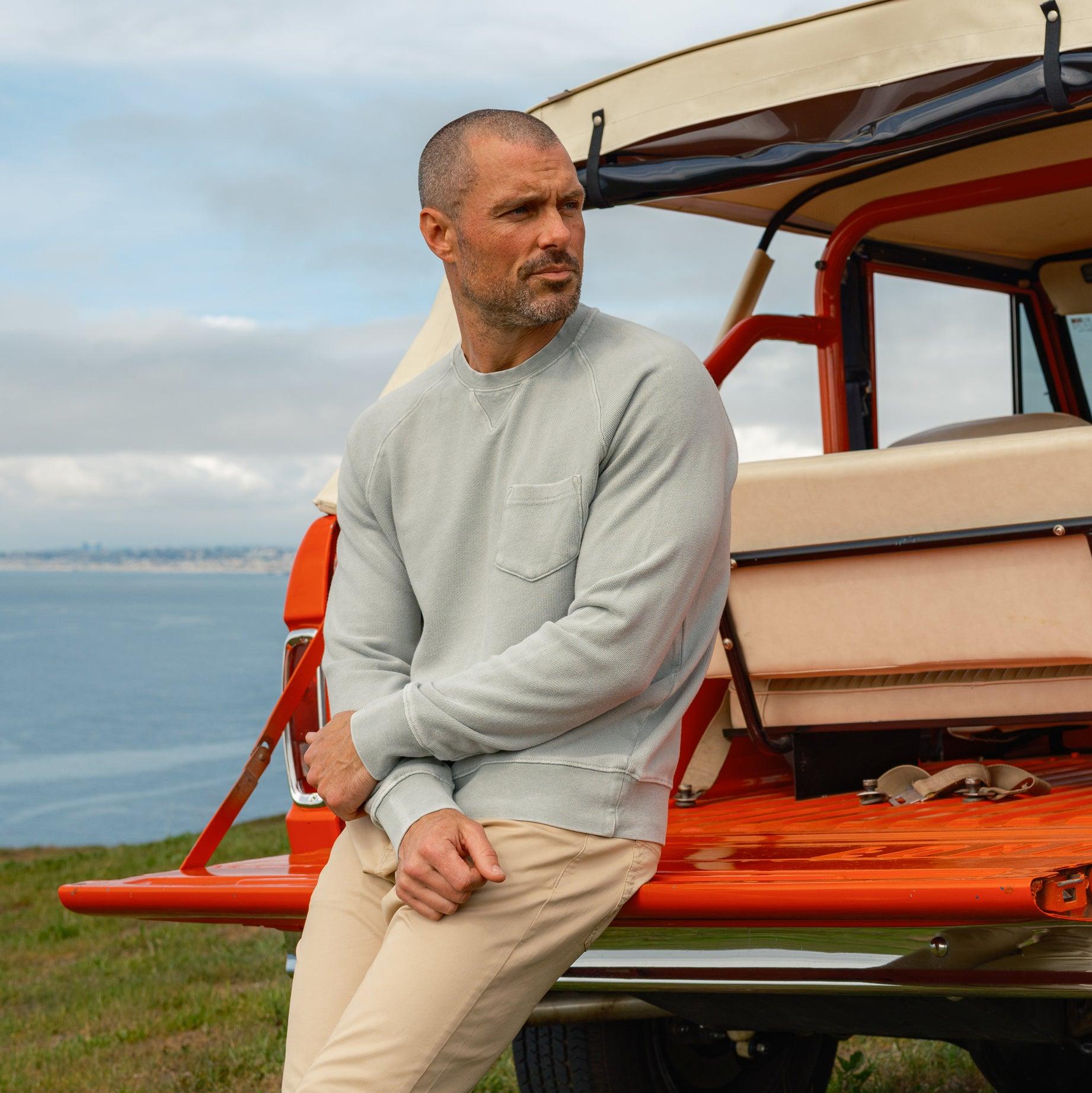 Sunfaded Terry Crew - Blue Surf Product Image