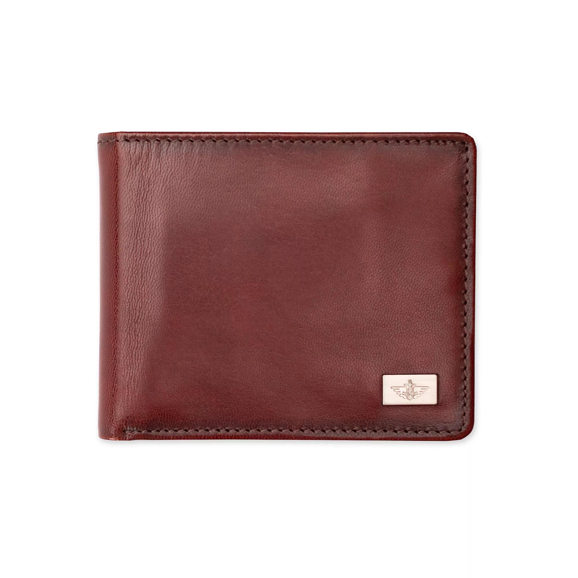 Men's Dockers® RFID-Blocking Smooth Leather Extra Capacity Slimfold Wallet, Red Product Image