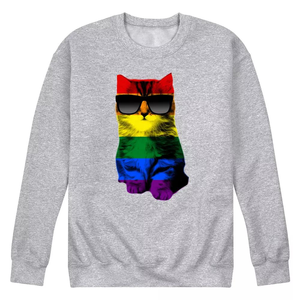 Men's Cat Pride Fleece Sweatshirt,  Product Image