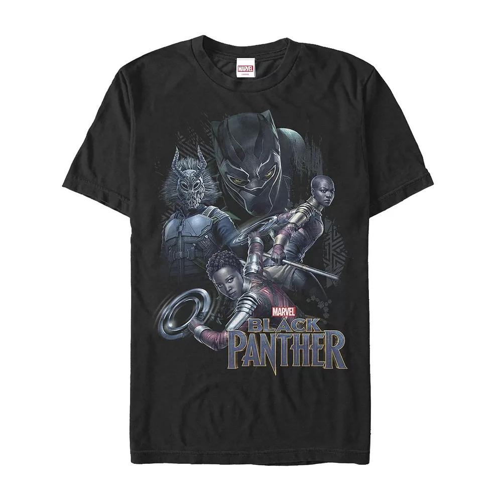 Men's Black Panther Warriors Group Tee,  Product Image