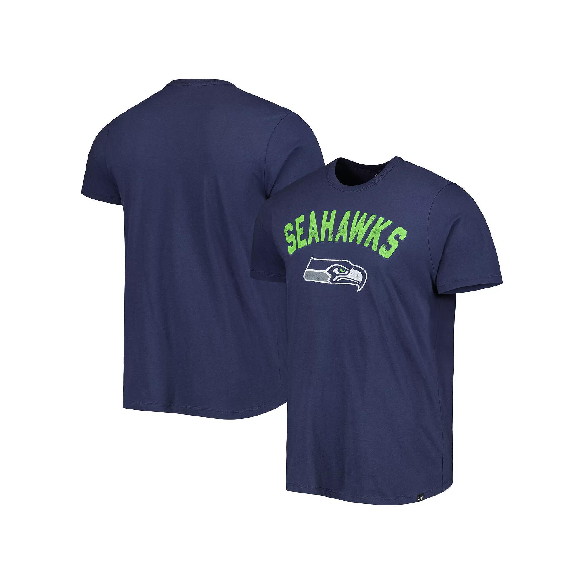 Men's '47 College Navy Seattle Seahawks All Arch Franklin T-Shirt, Size: 2XL, Blue Product Image