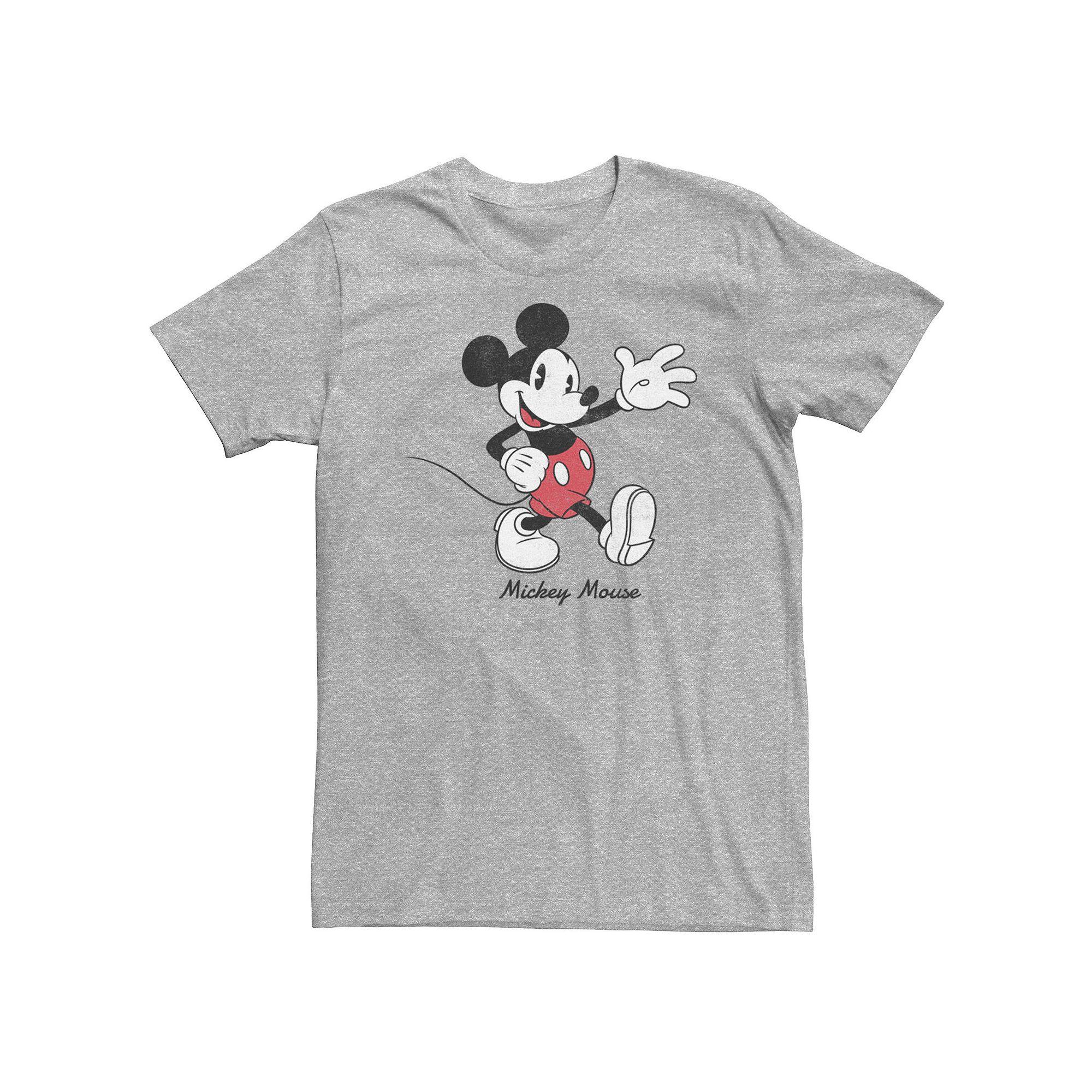 Disney's Mickey Mouse Big & Tall Cursive Text Circle Logo Tee, Men's,  Product Image